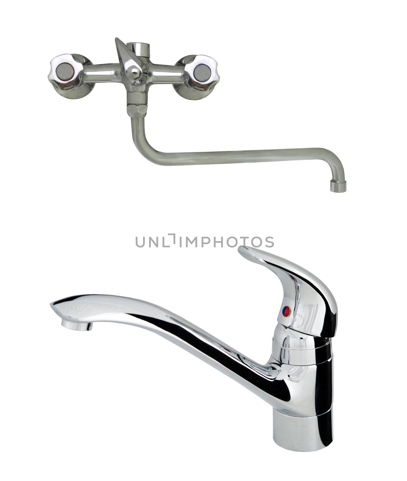 old with modern stainless steel tap