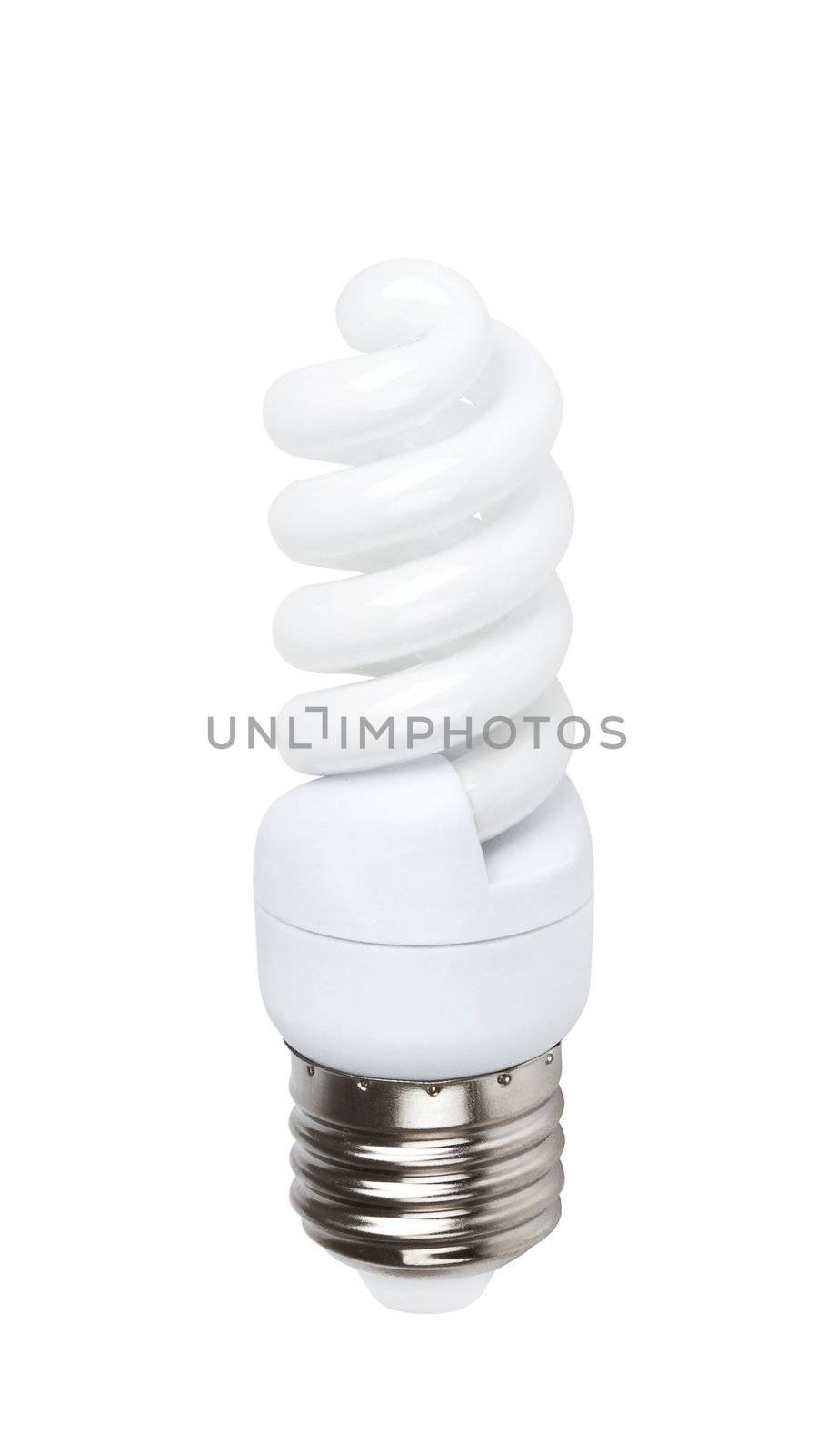 white energy saving bulb