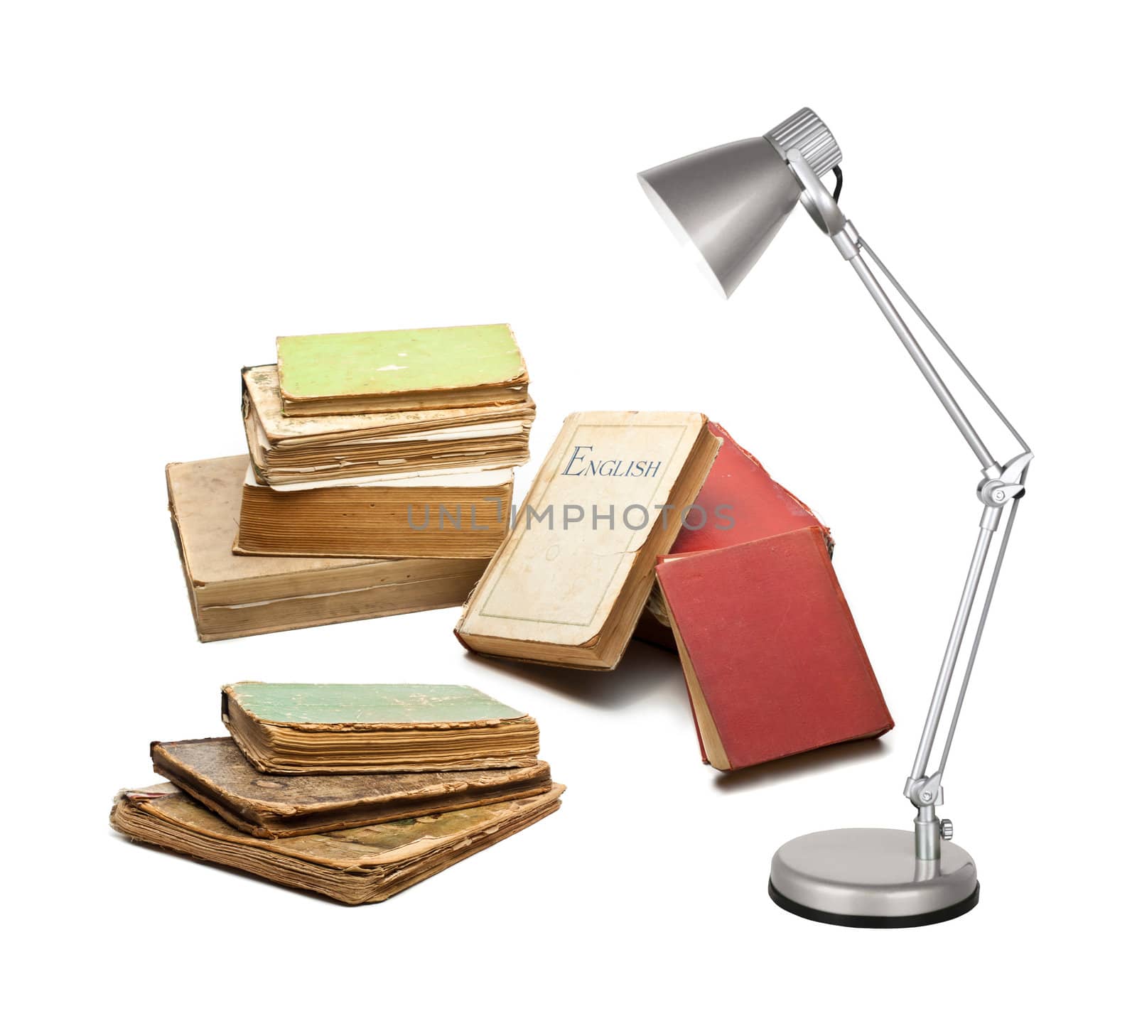 books with a lamp
