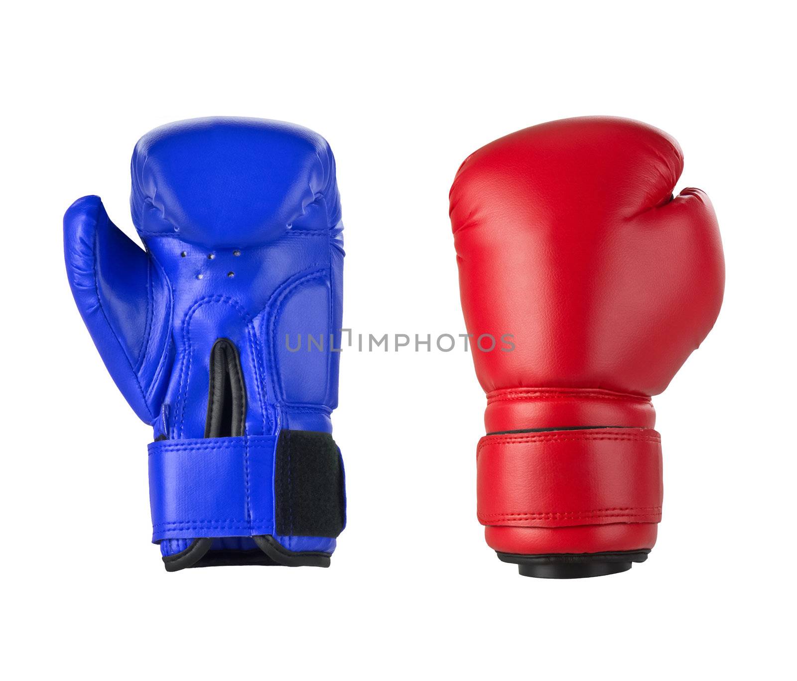 Boxing gloves on a white