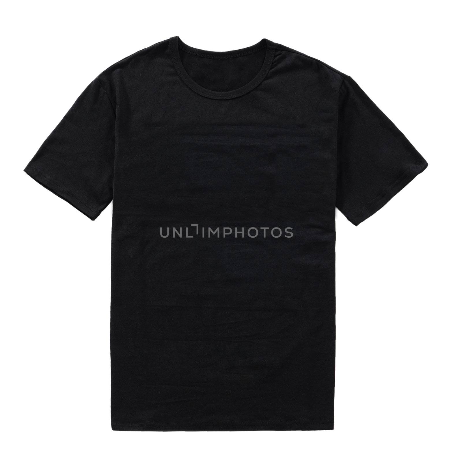 black t-shirt isolated