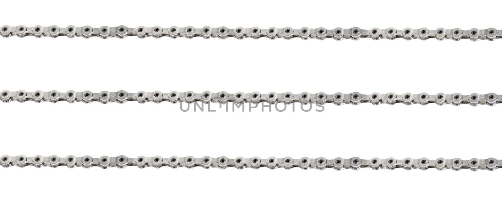 bicycle chains on white background