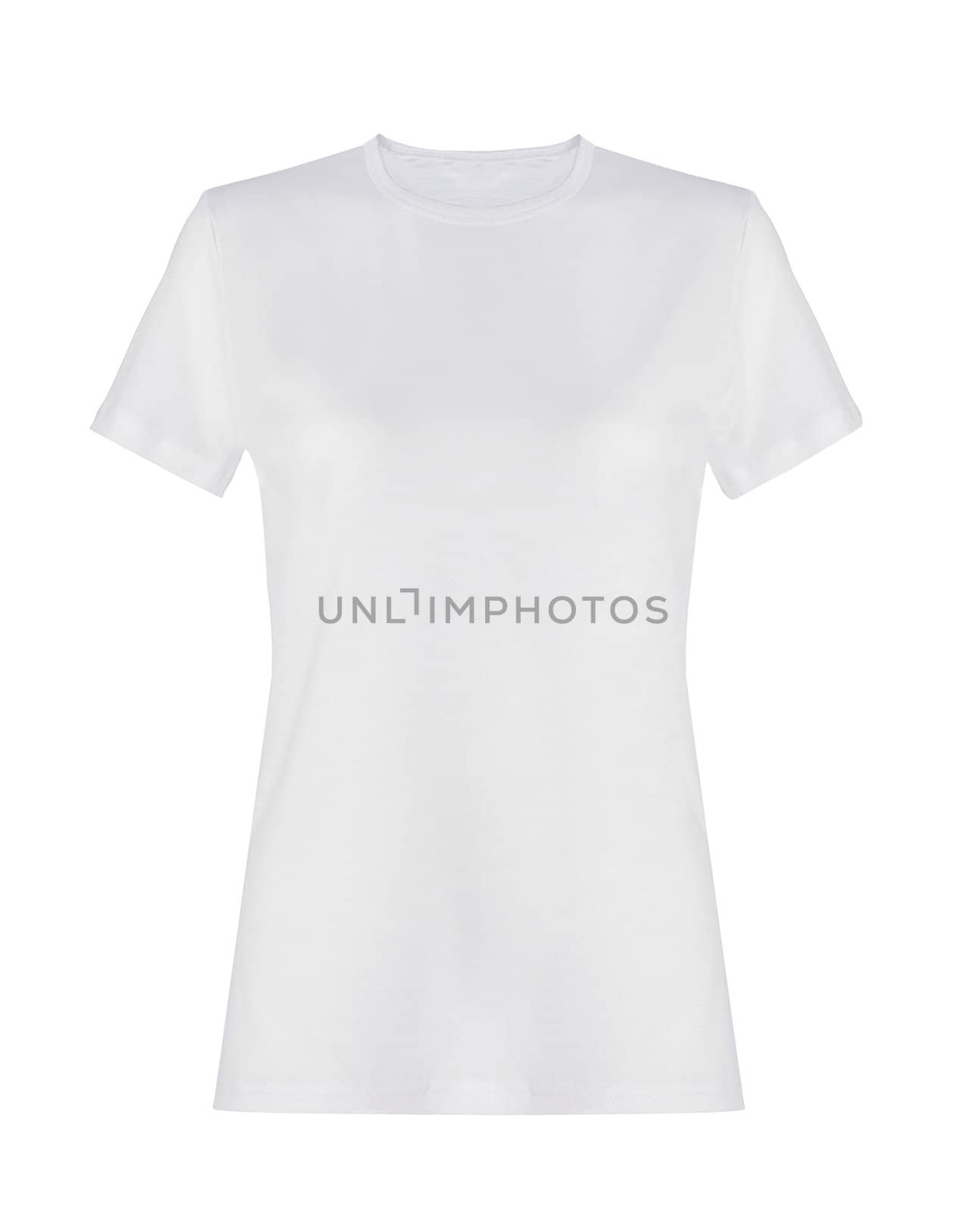 White female t-shirt isolated