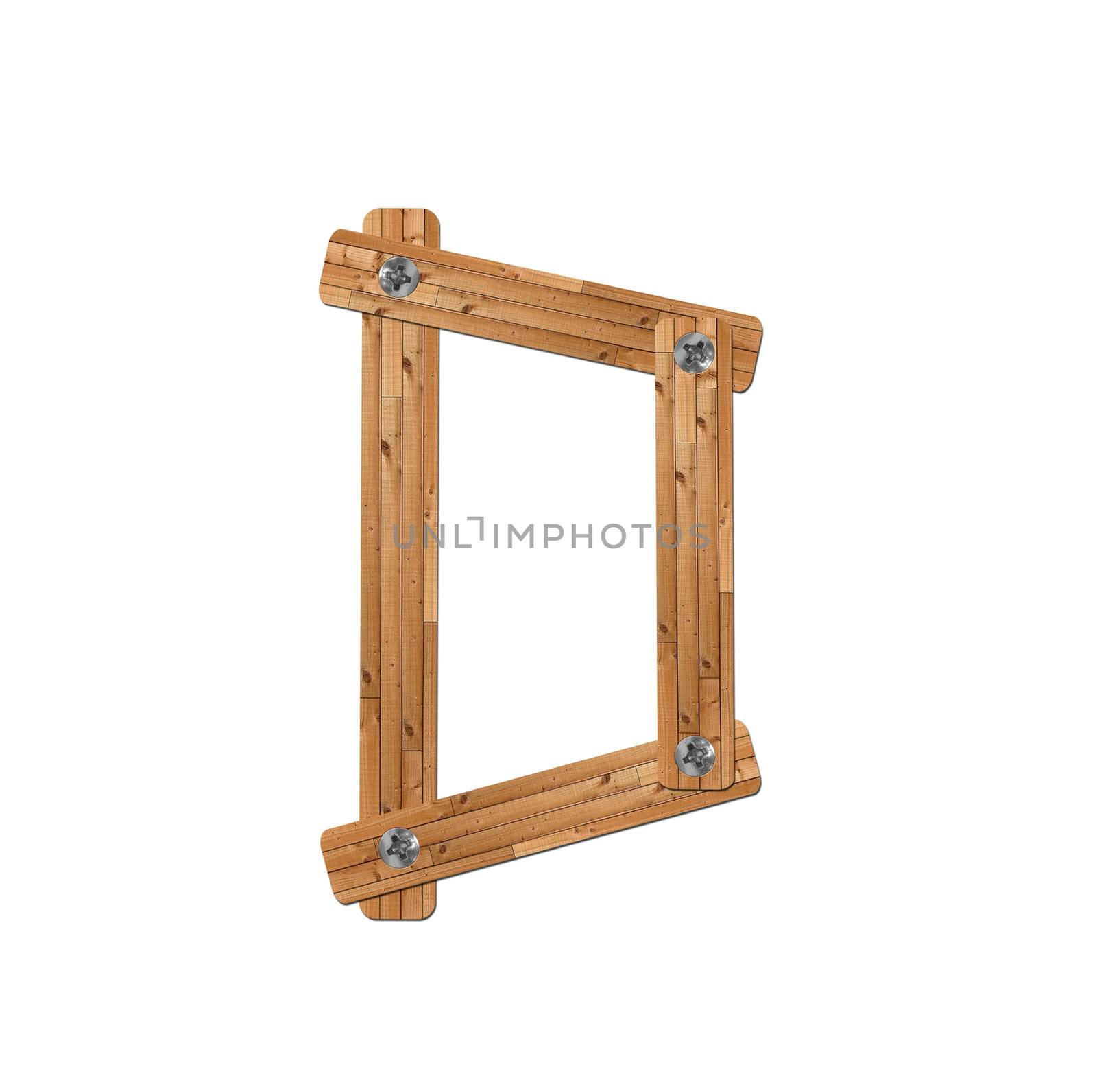wooden alphabet - letter D� on white background