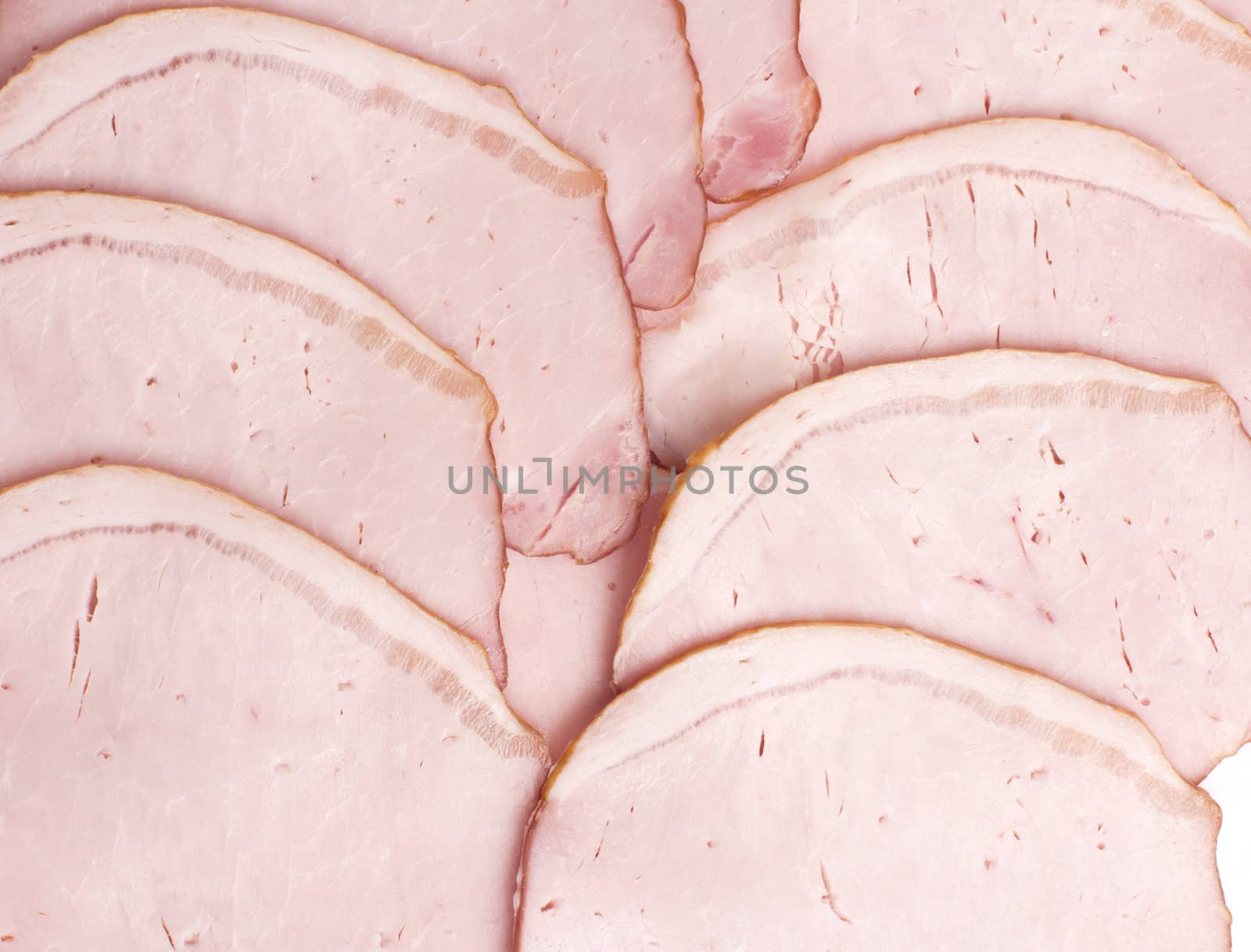 Sliced ham background