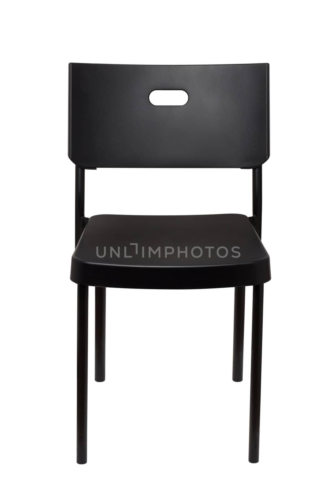Black chair, isolated on a white background