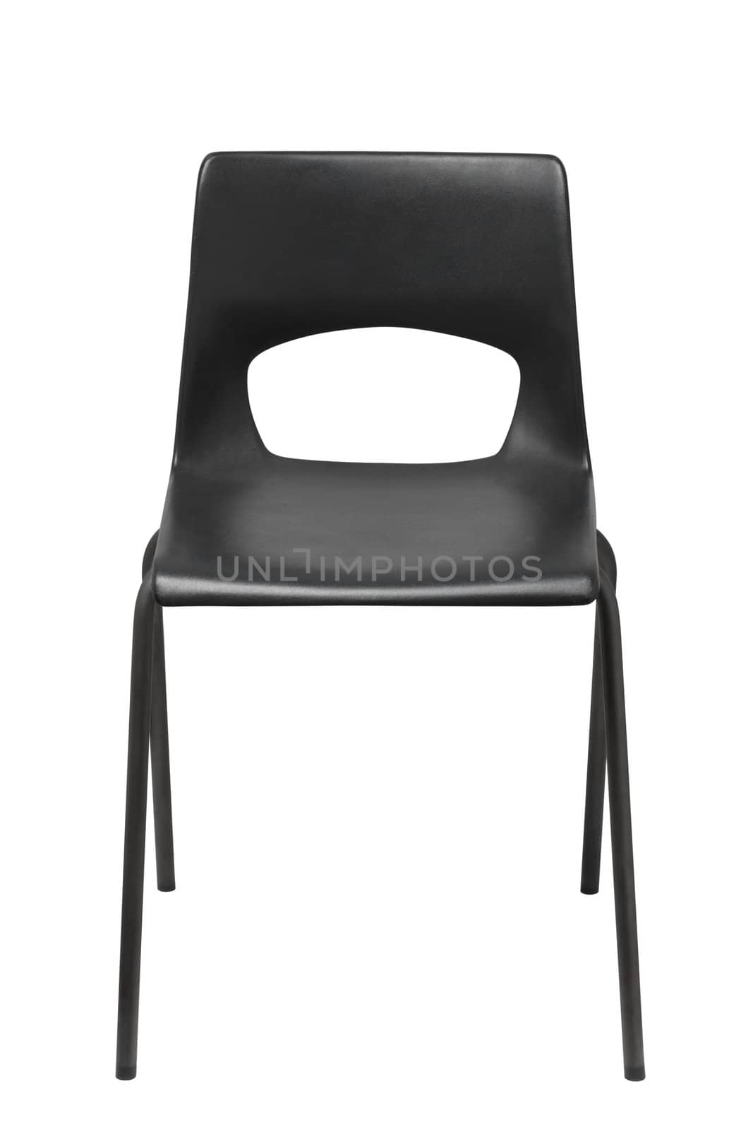 Black chair, isolated on a white background