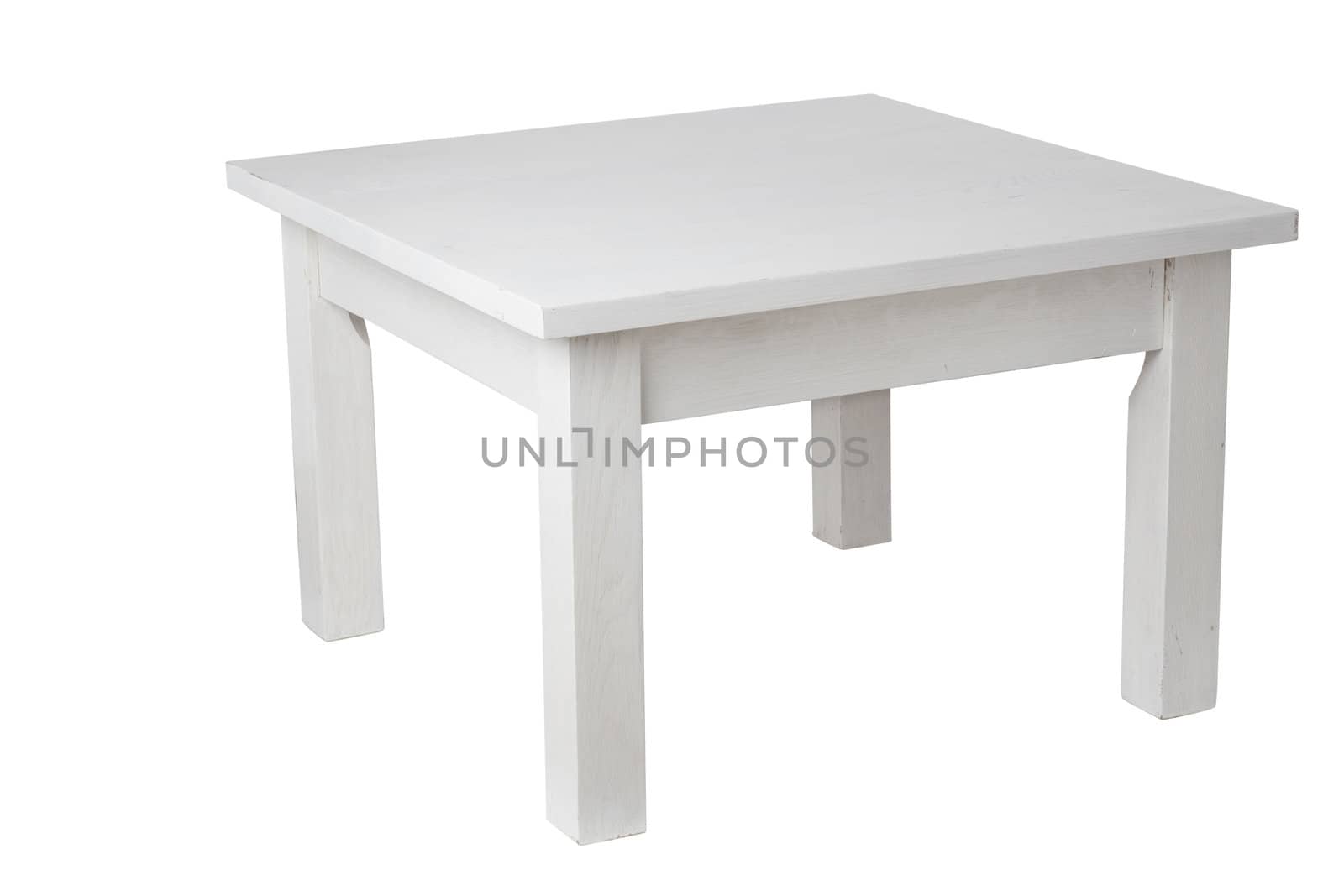 Elegant white table, with clipping path
