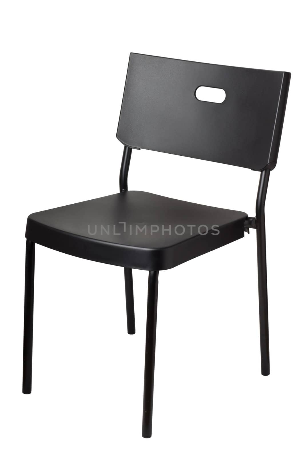 Black chair, isolated on a white background