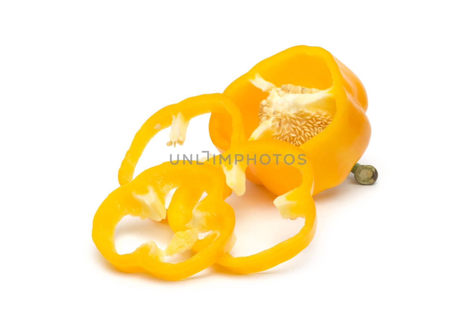 sweet pepper isolated on white background