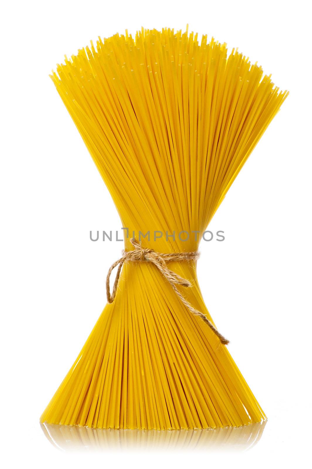 Bunch of spaghetti isolated on white background. by kosmsos111