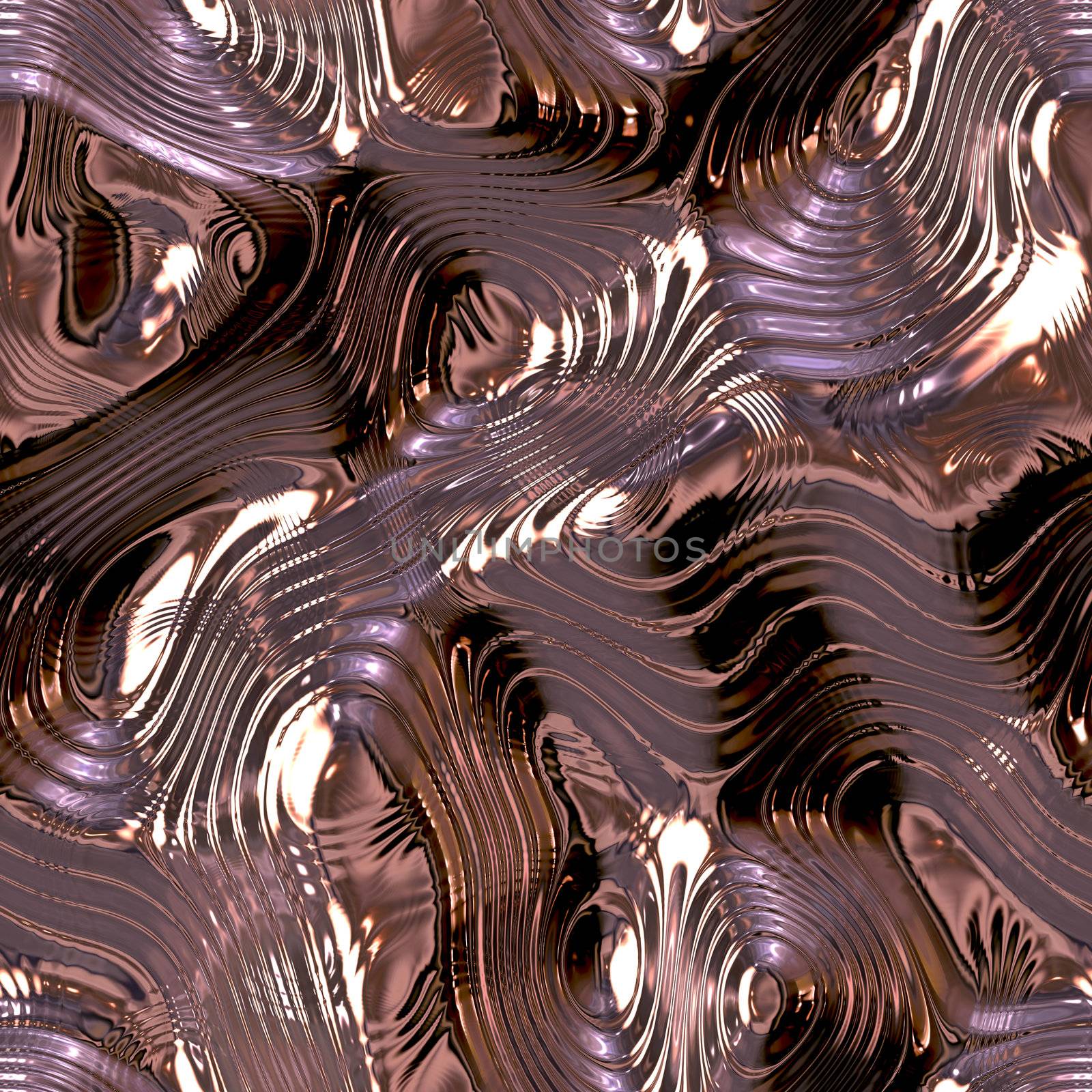 3d wavy aluminium background, abstract pink silver pattern