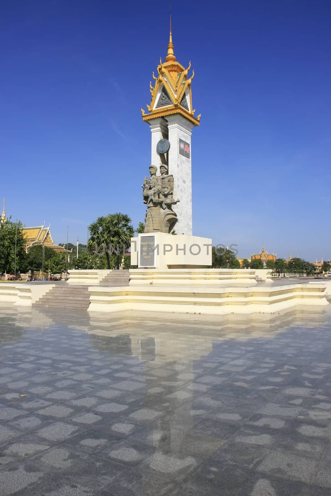 Cambodia-Vietnam Friendship Monument, Phnom Penh, Cambodia by donya_nedomam