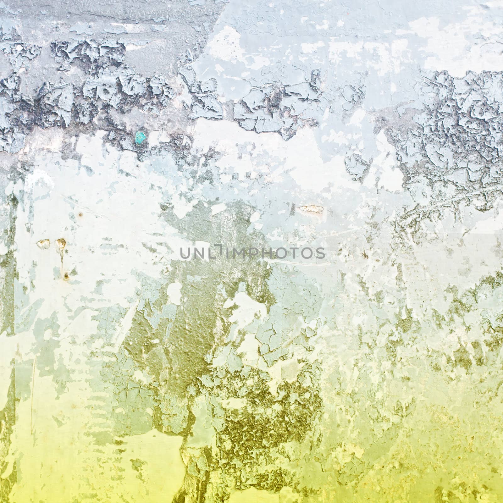 A grungy texture with yellow and blue tones