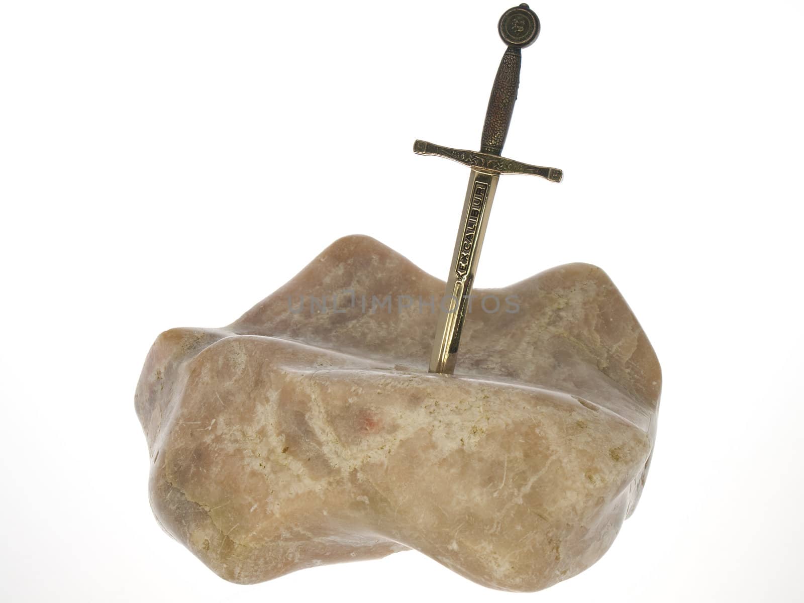 excalibur sword in a rock
