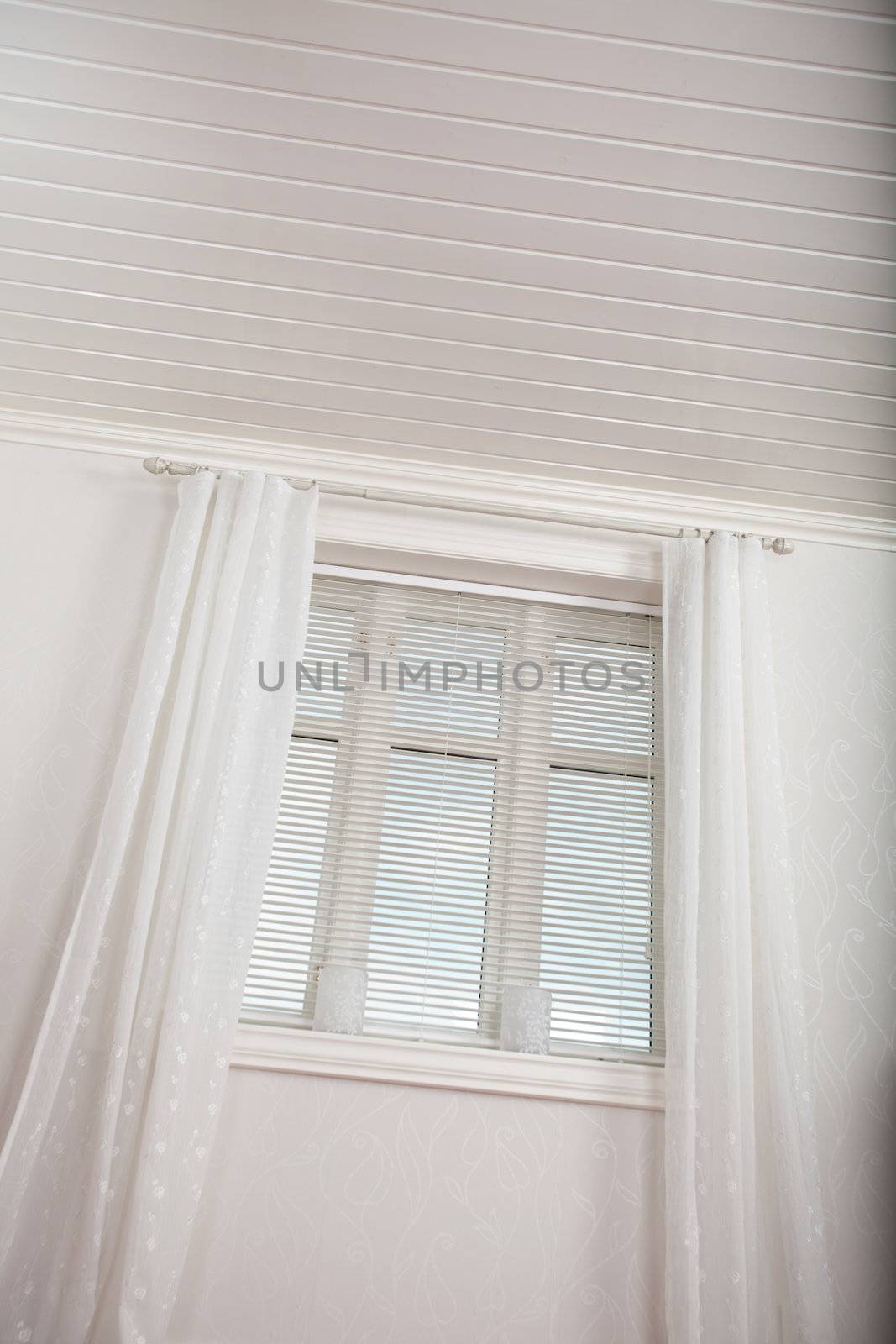Abstract of a home interior looking up - window and ceiling