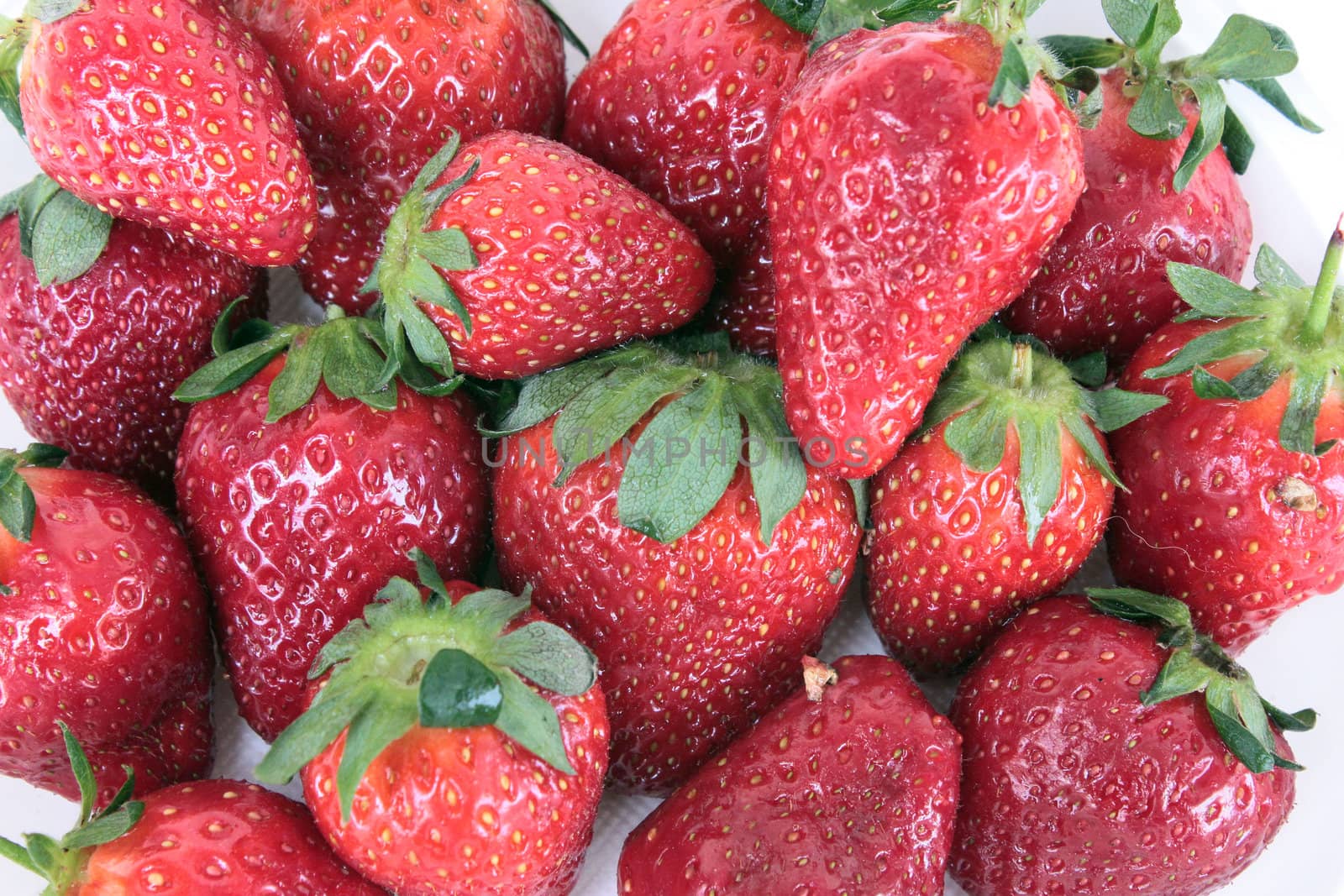 Red juicy strawberries