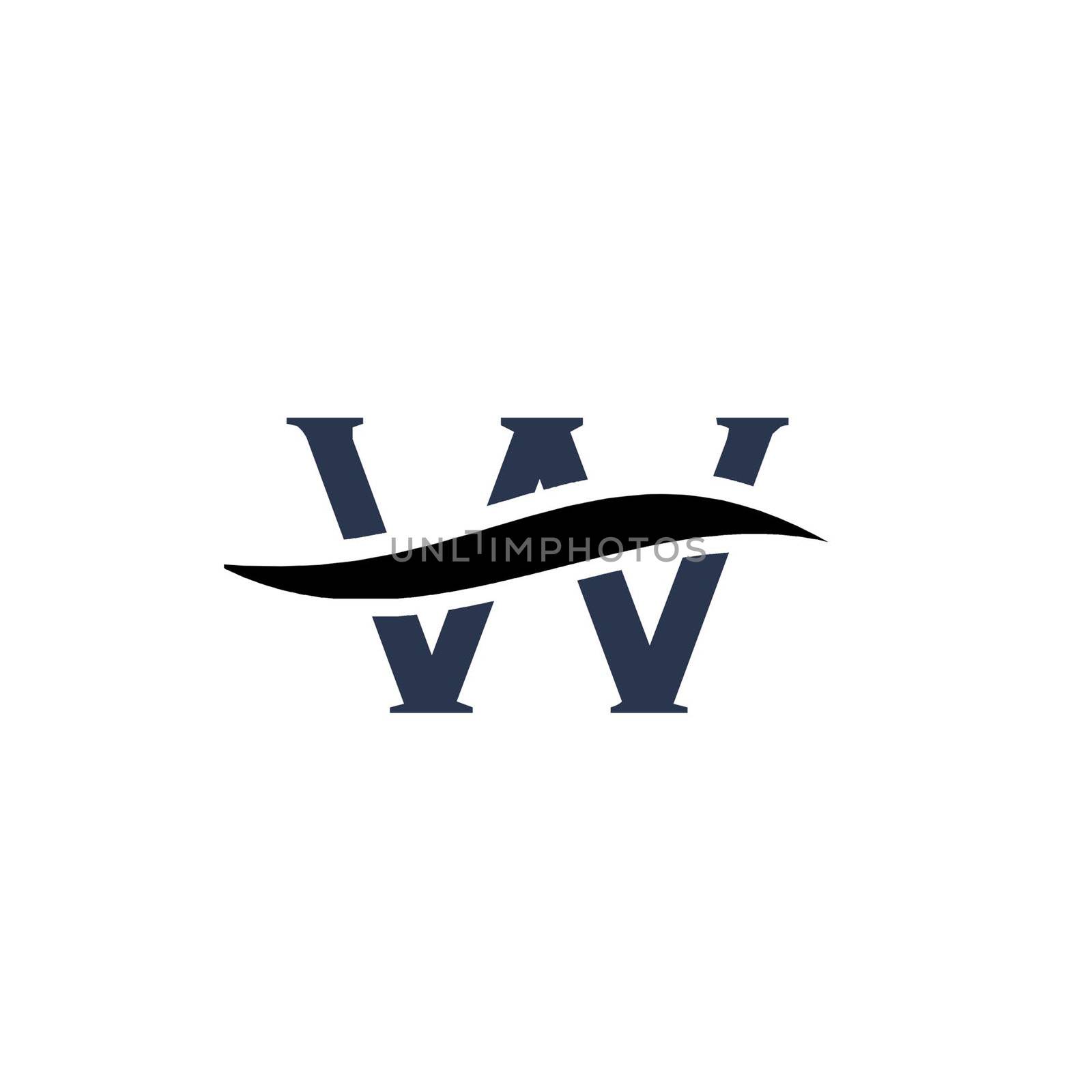 Alphabet logo design, letter W