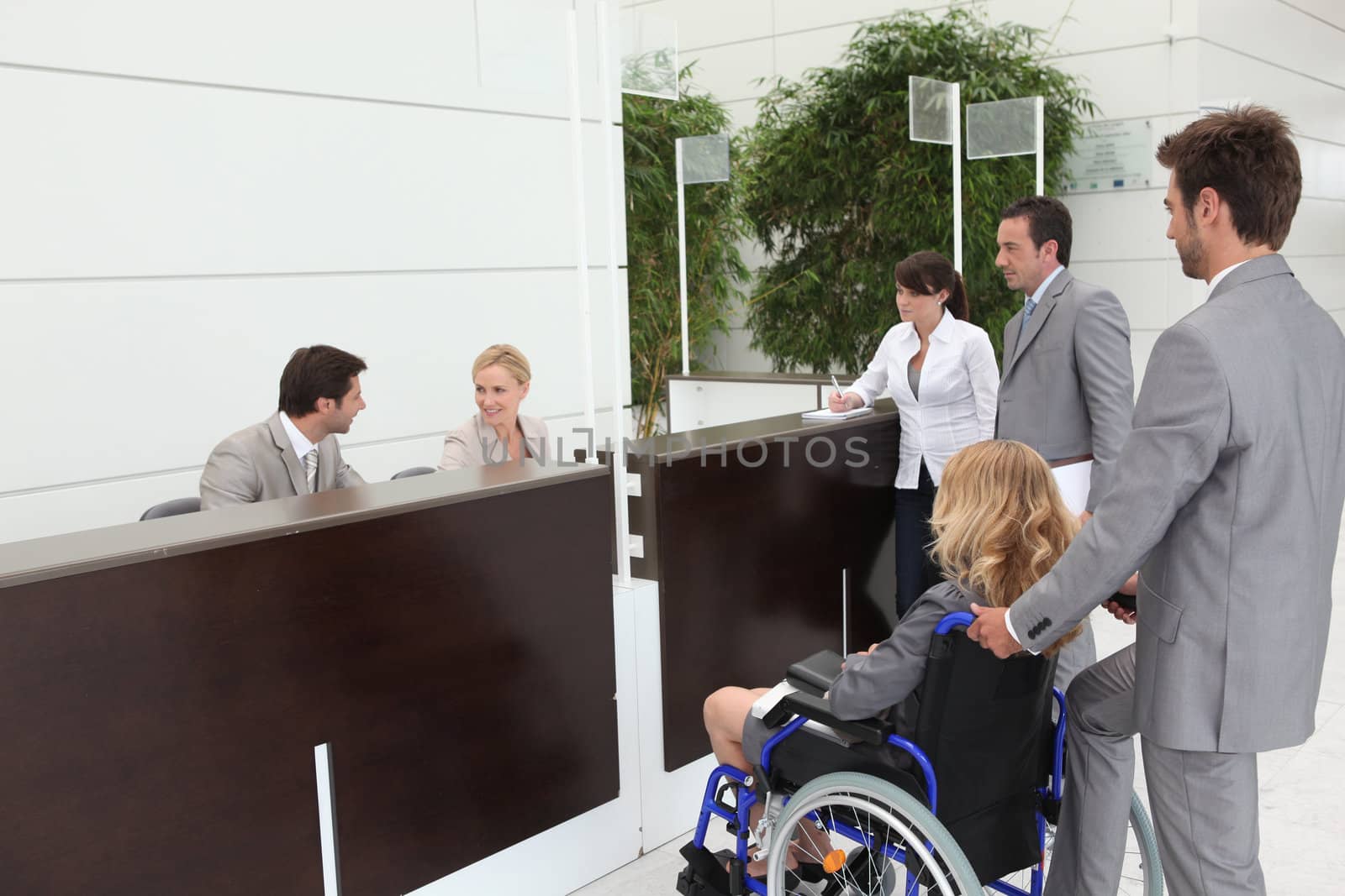 Businesswoman in a wheelchair