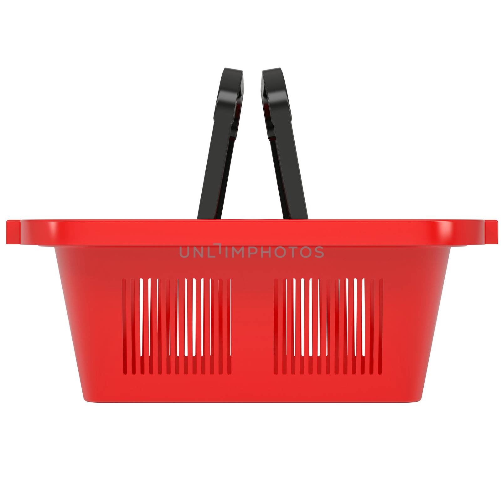 Red shopping basket by cherezoff