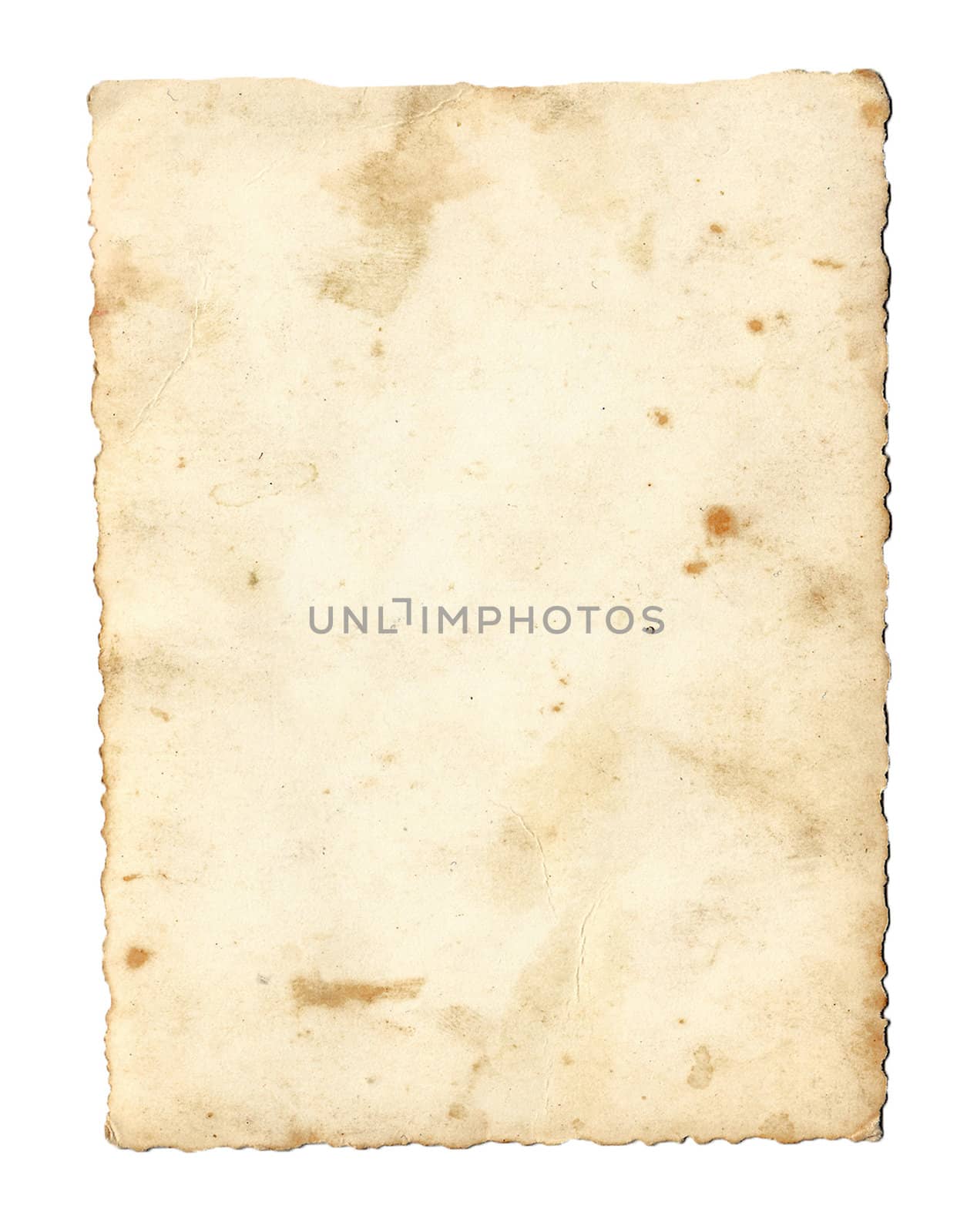 Old paper isolated on a white background. by MalyDesigner