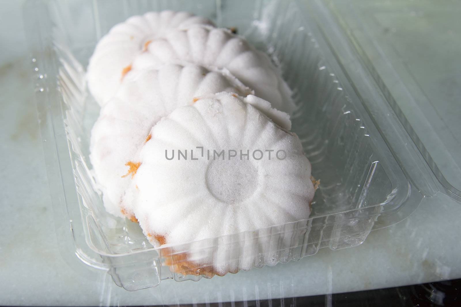 Kueh Tutu Steamed Rice Flour Dessert Snack Closeup