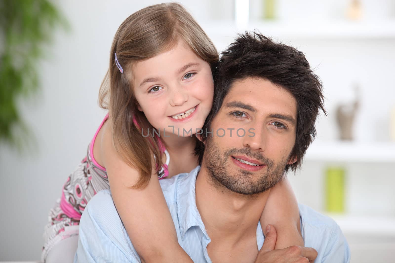Girl hugging her dad