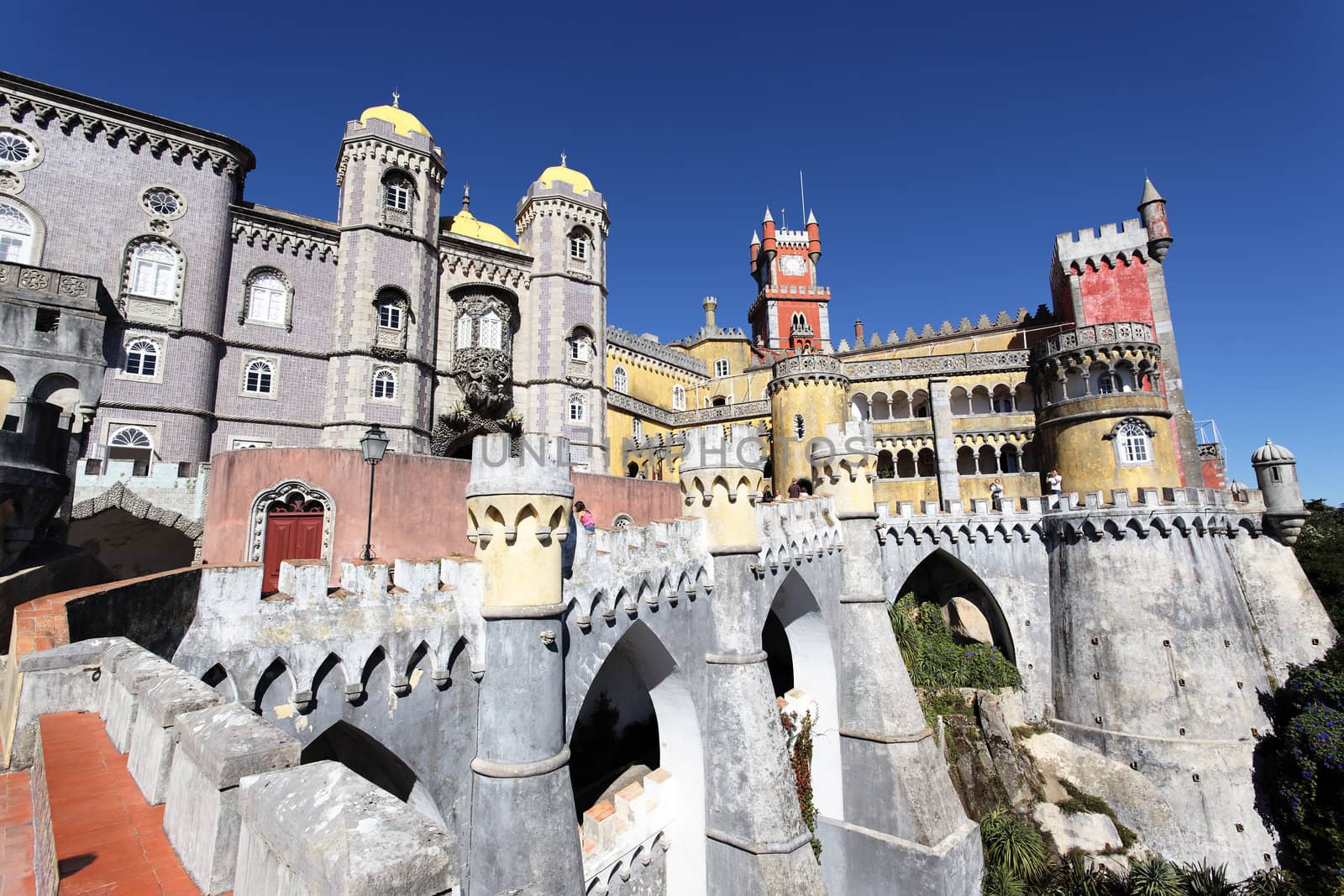 part of Pena castle in sintra, Portugal