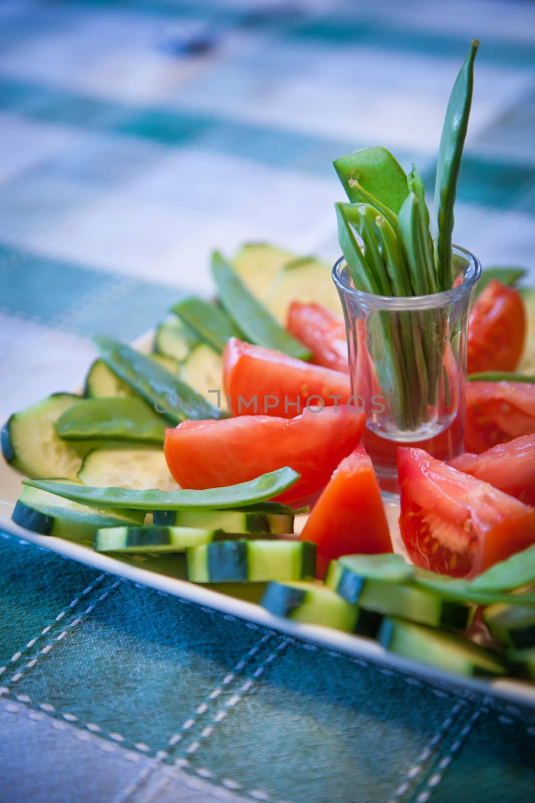 Colorfull and fresh veggies platter