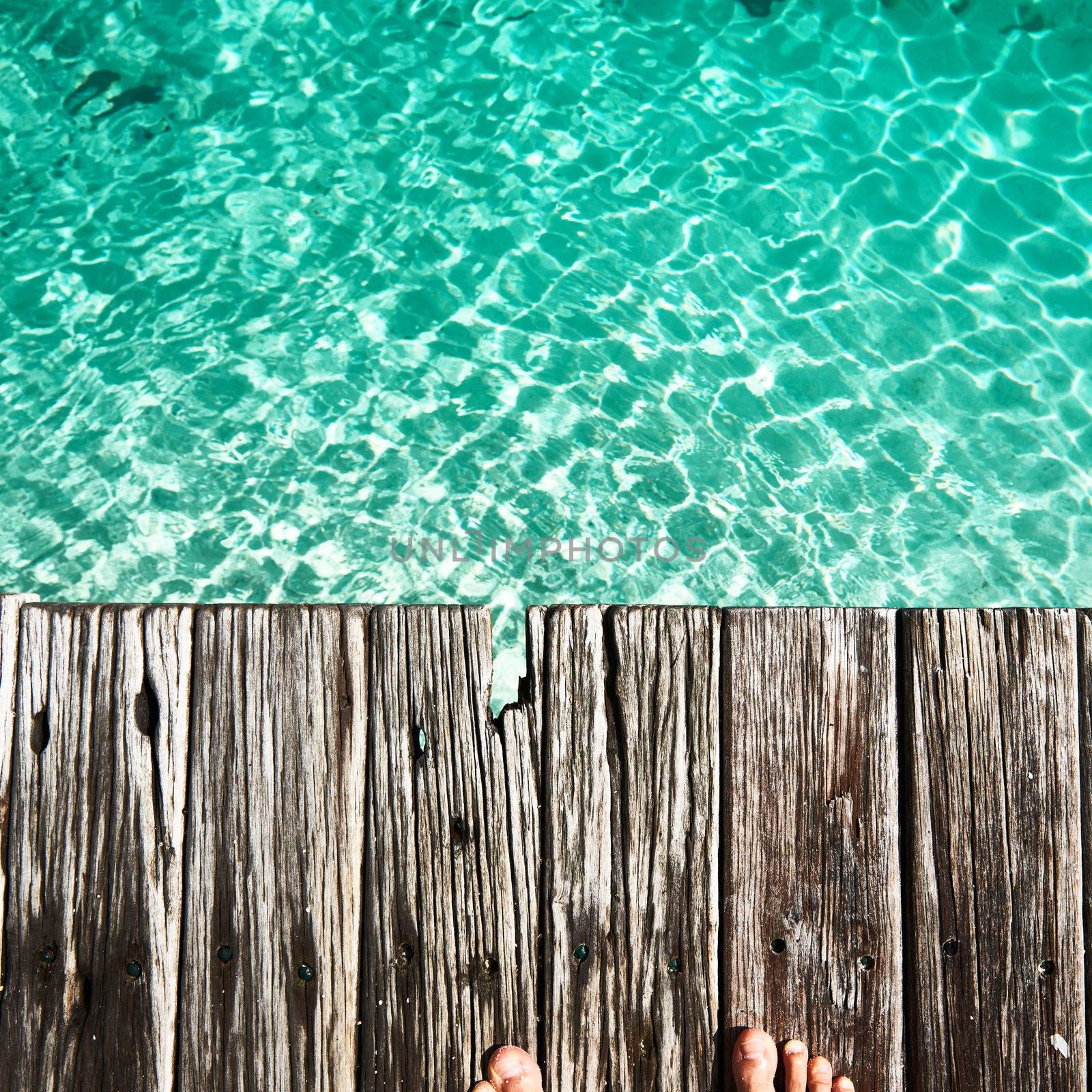 Jetty by the sea background