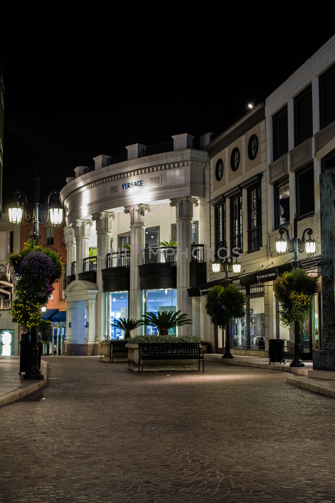 Rodeo Drive, Beverly Hills, United States, night view