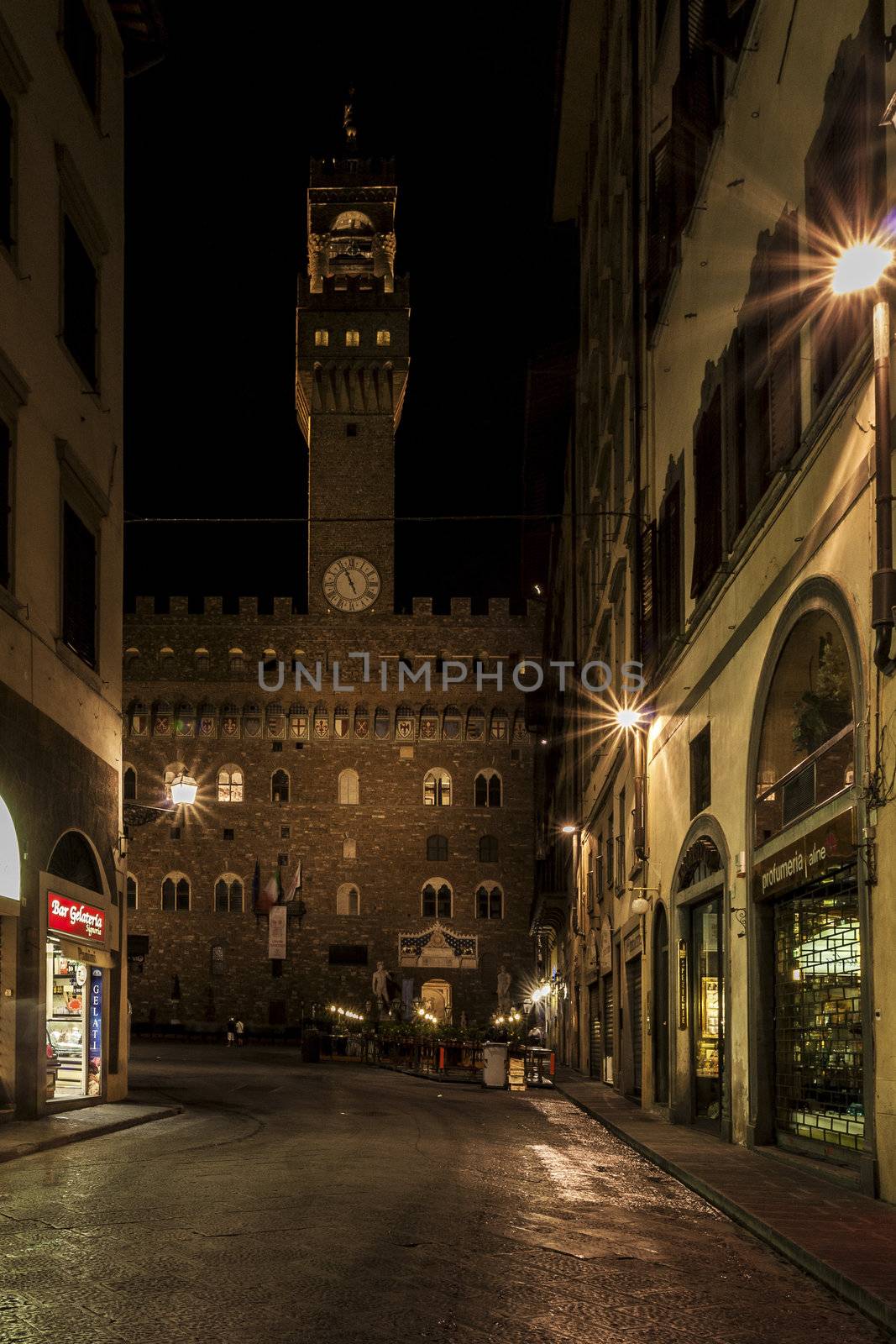 Medieval street in Florence by Roka