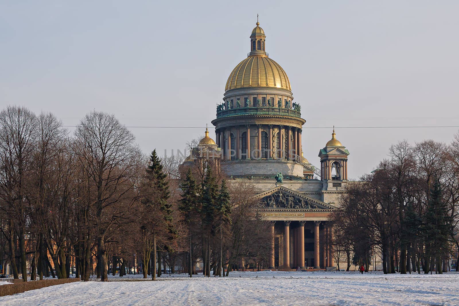 St. Isaac Cathedral in winter, St. Petersburg, Russia