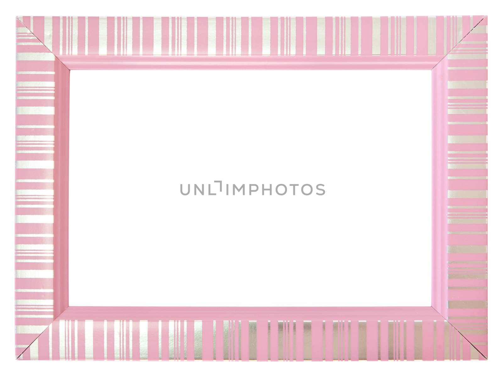 Pink frame isolated on white background