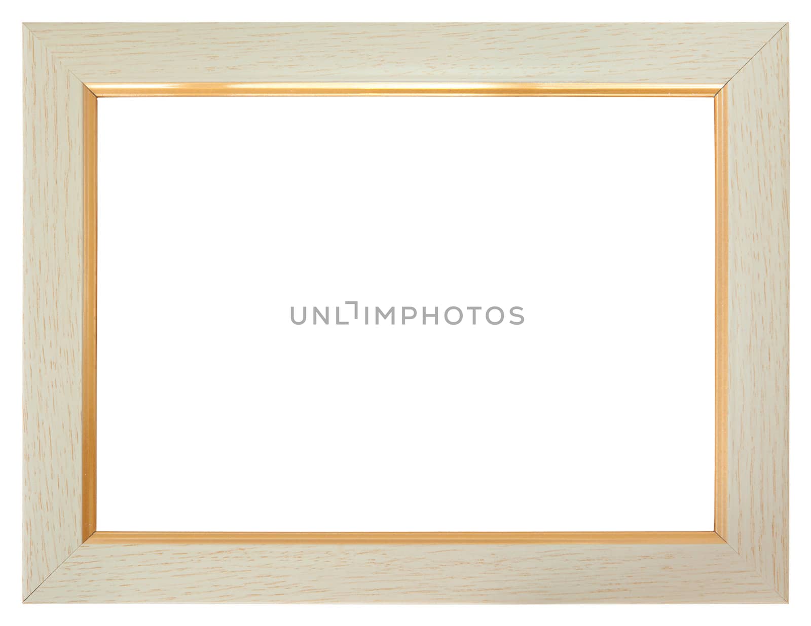 Wood frame isolated on white background