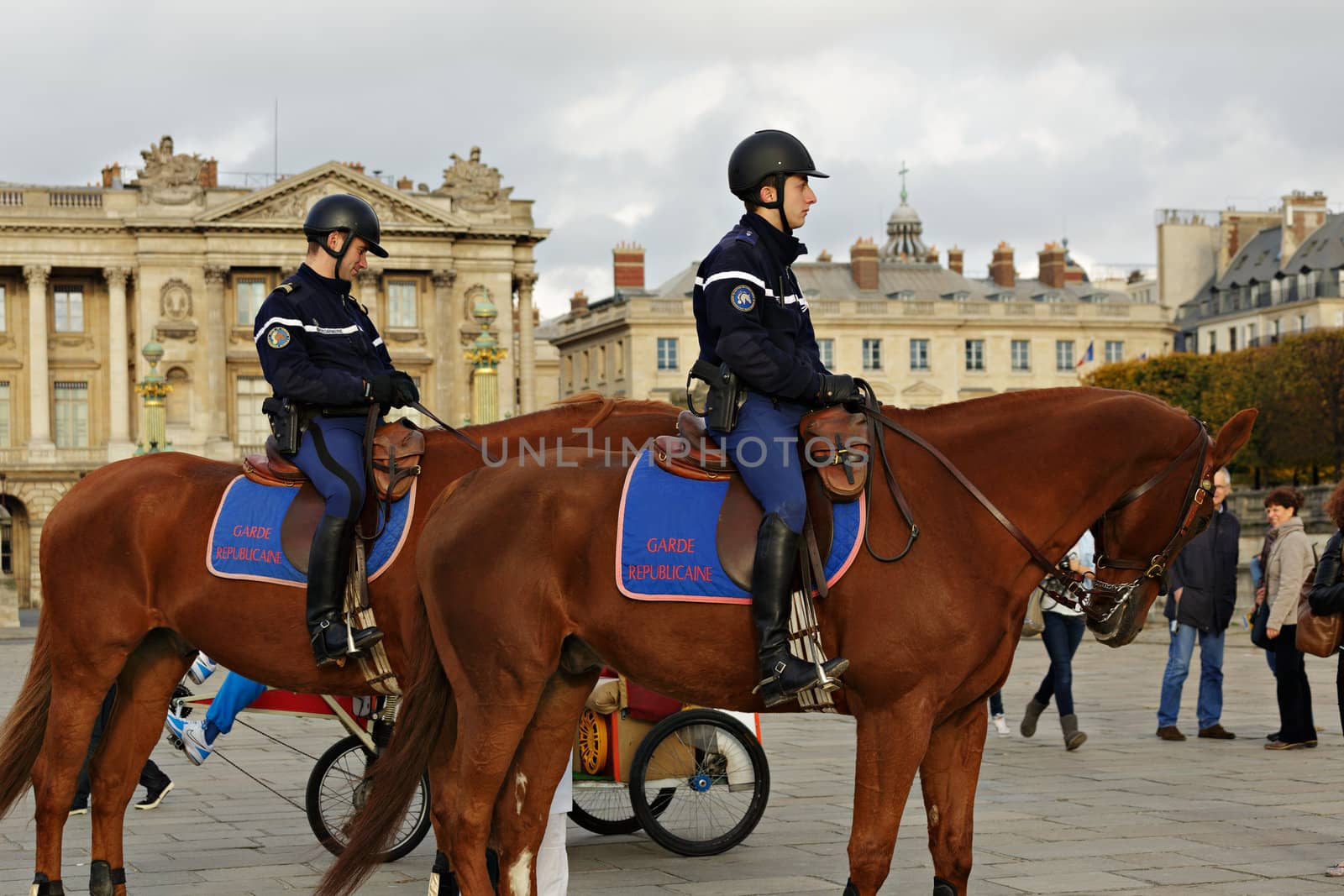 Mounted Police in Paris by Roka