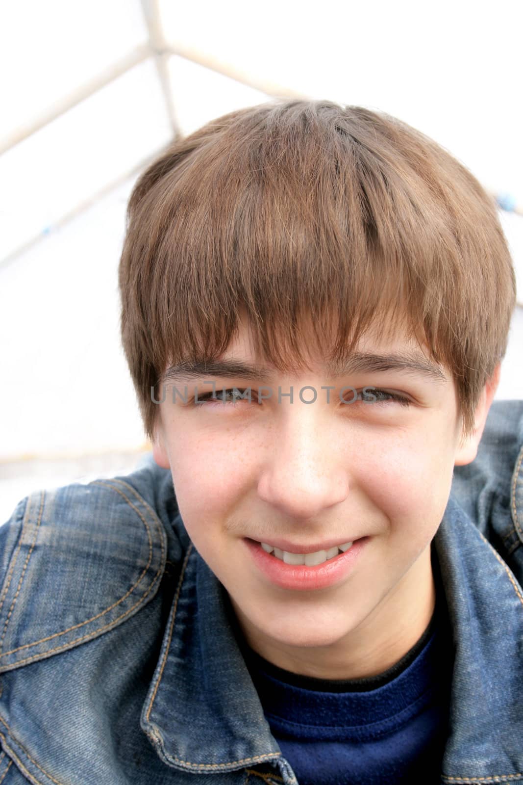 smiling teenager portrait close up