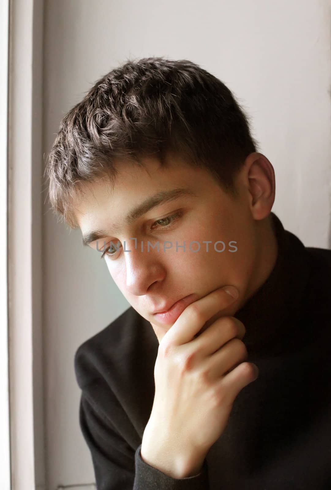 Portrait of the earnest Teenager Closeup