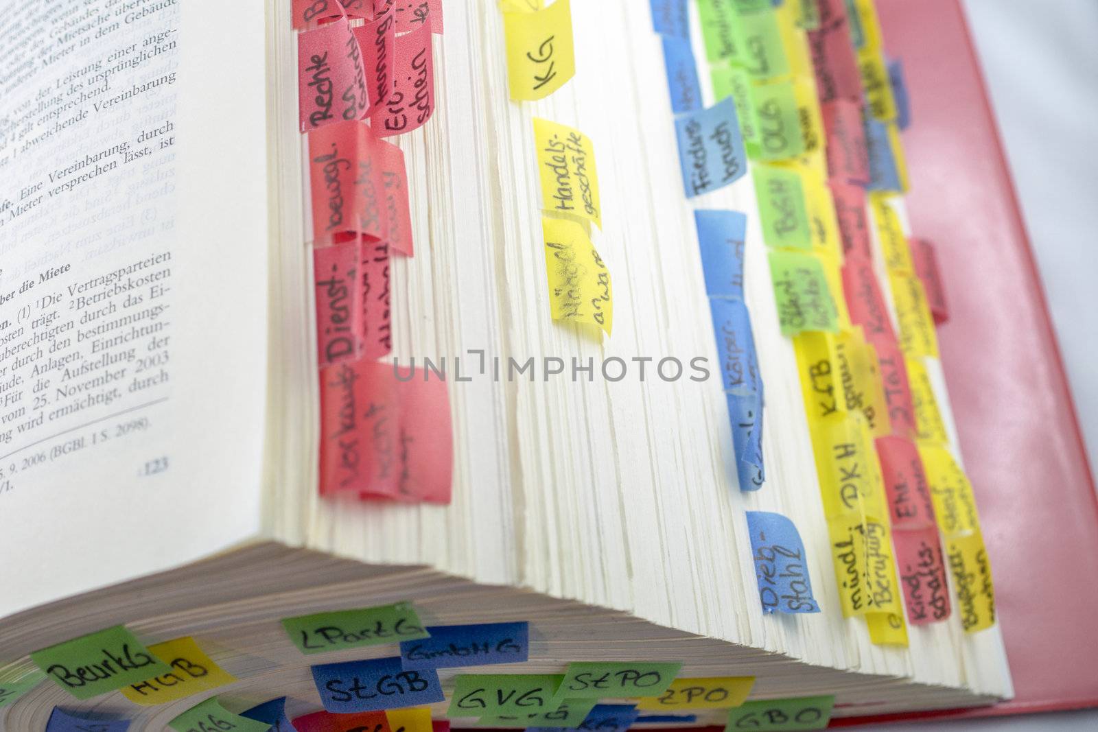 Statute Book with white background