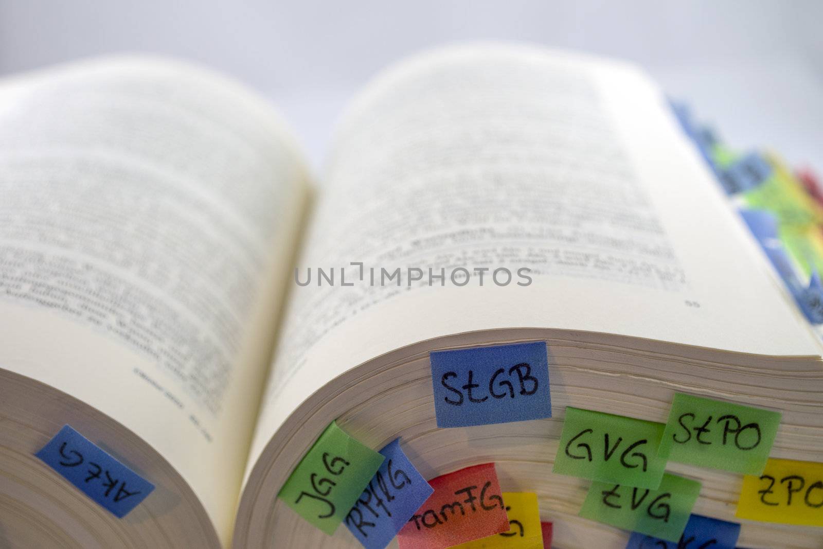 Statute Book with white background