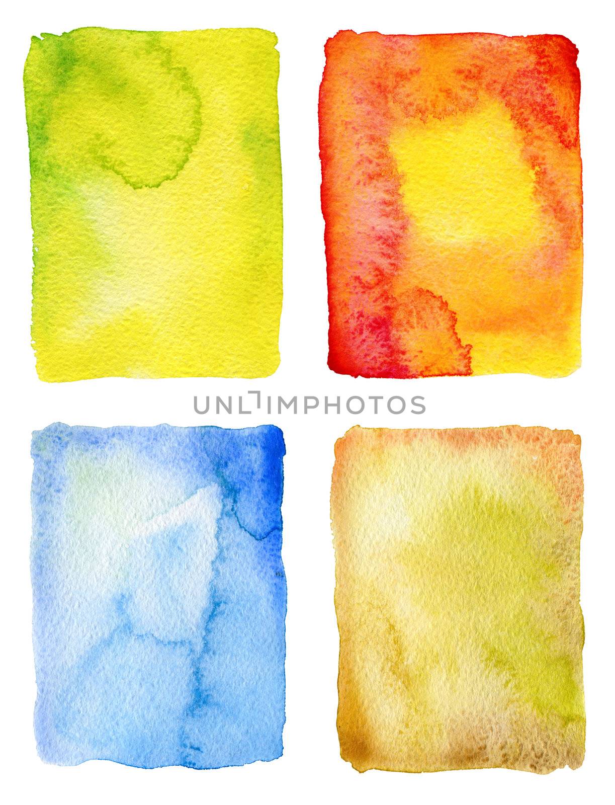 Abstract watercolor painted backgrounds by rudchenko