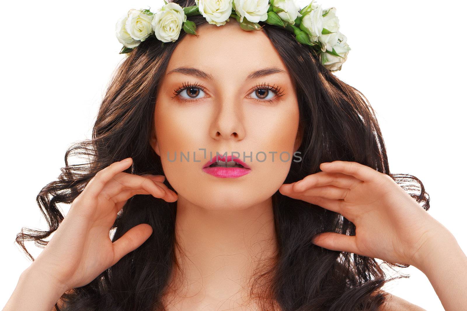 woman with ideal skin and flower by nigerfoxy