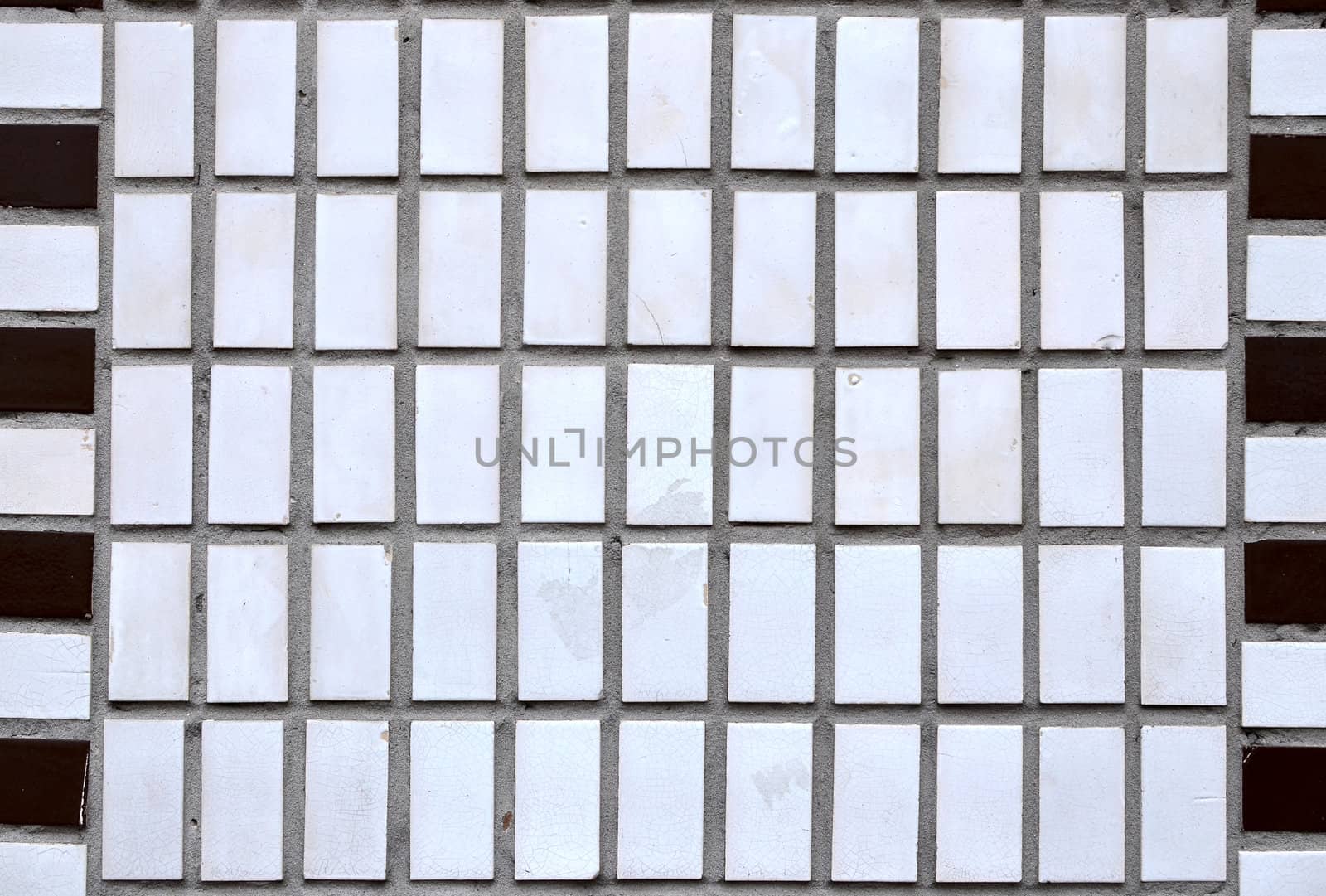 white ceramic mosaic wall tile as textural background