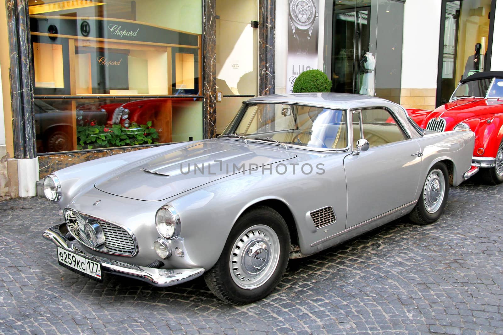 MOSCOW, RUSSIA - JUNE 3: Italian motor car Maserati 3500 GT competes at the annual L.U.C. Chopard Classic Weekend Rally on June 3, 2012 in Moscow, Russia.