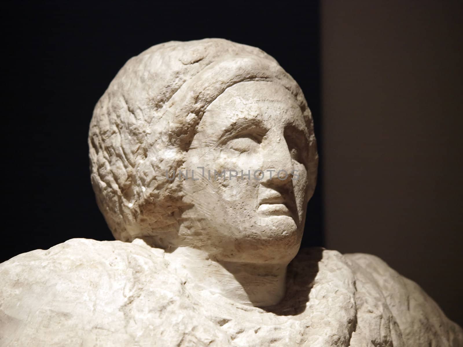 Ancient etruscan art. Sarcophagus of Chiusi, Tuscany. 