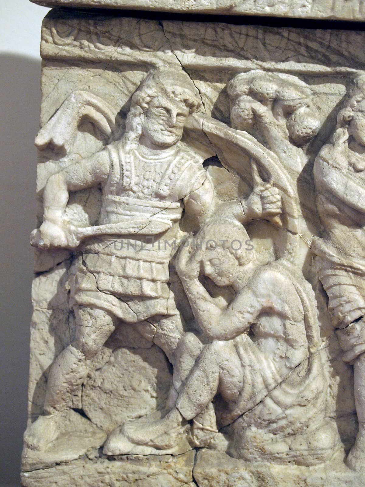 Detail of Warriors from Etruscan Cinerary Urn