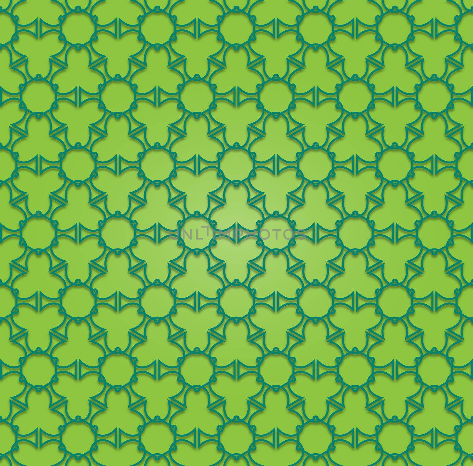 abstract green hexagonal pattern created with crosses
