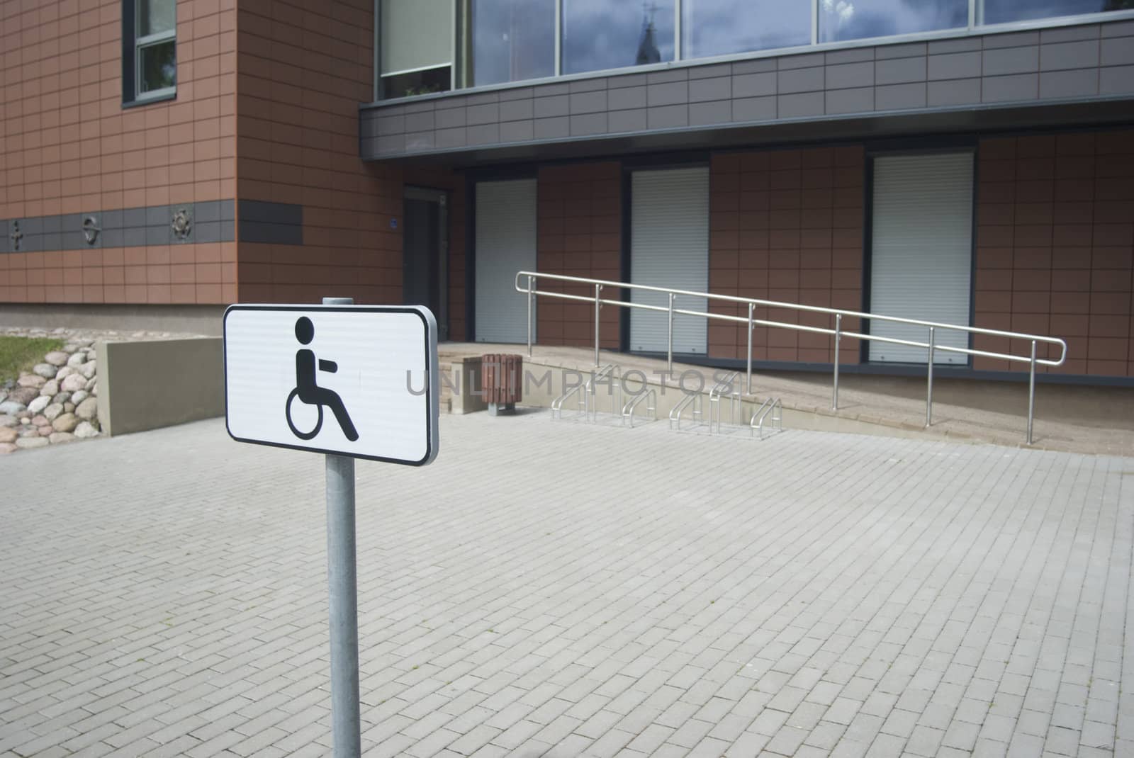 parking place and the disabled ramp