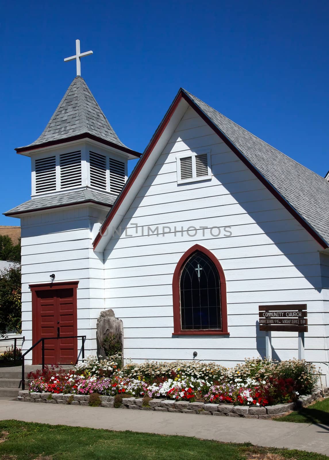 Small White Christian Church Palouse Washington State by bill_perry