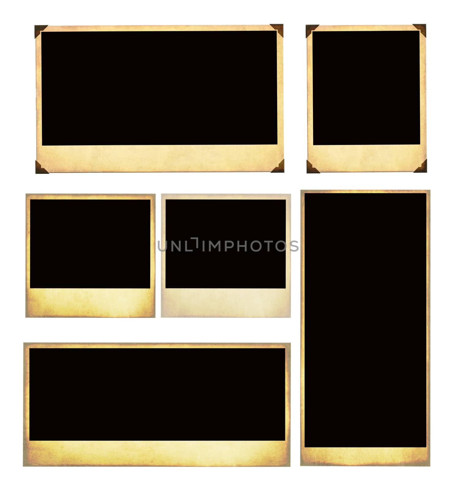 Collection elements for scrapbooking. Objects isolated over white